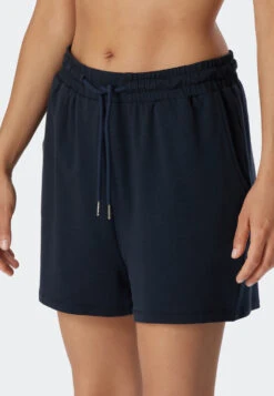 Schiesser Pants Short Tencel Sustainable Pockets Dark Blue - Mix+Relax -Uni Style Shop hose kurz tencel nachhaltig taschen dunkelblau mix relax 179182 803 detail2