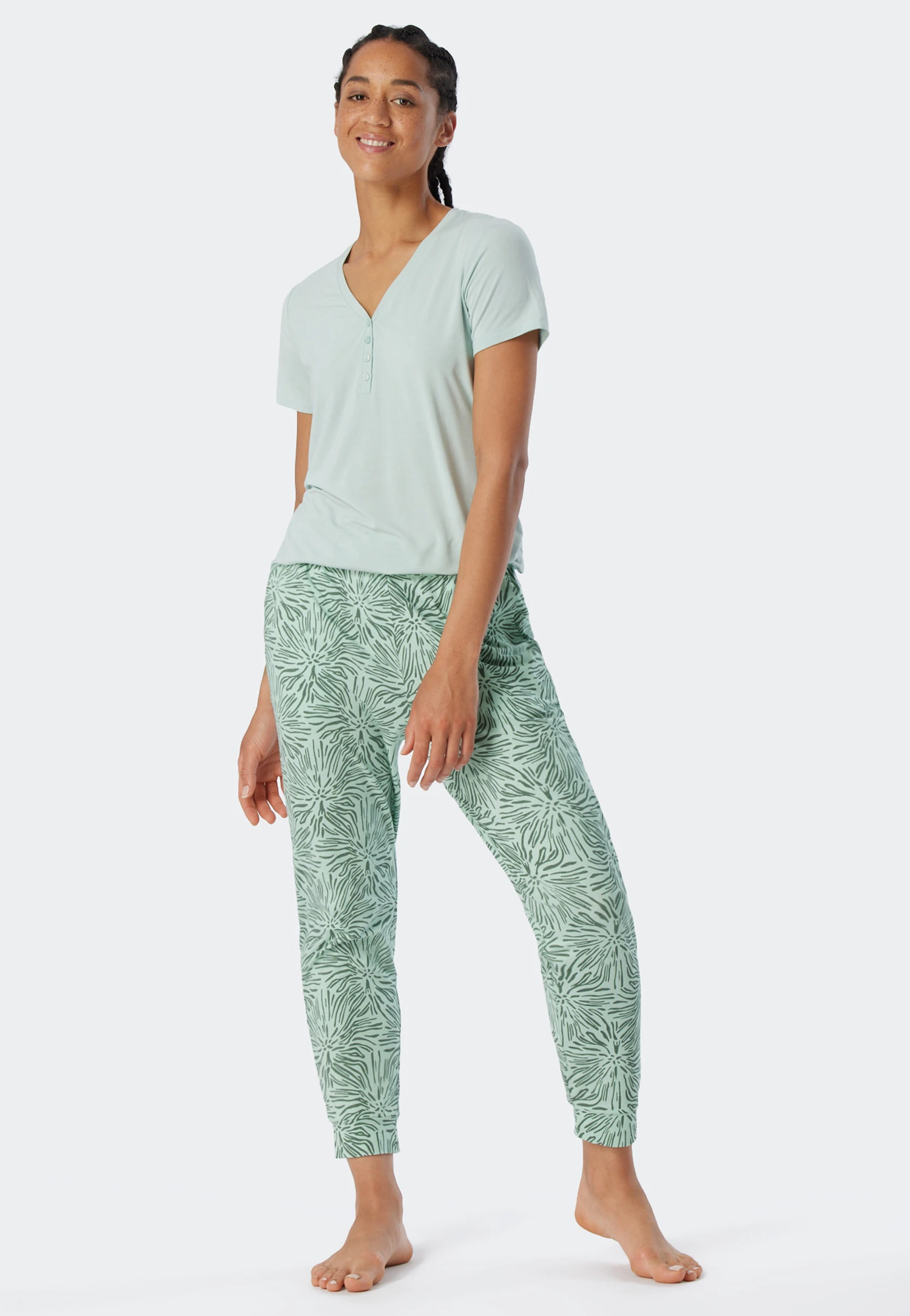 Schiesser Pants Long Floral Pattern Multicolor- Mix & Relax 1 Schiesser Pants Long Floral Pattern Multicolor- Mix & Relax