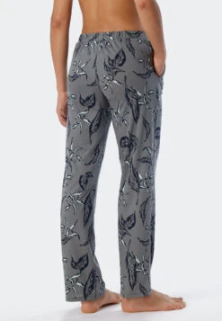 Schiesser Pants Long Modal Pockets Leaf Print Multicolor - Mix+Relax -Uni Style Shop hose lang modal taschen blaetterprint multicolor mix relax 1 179268 913 back