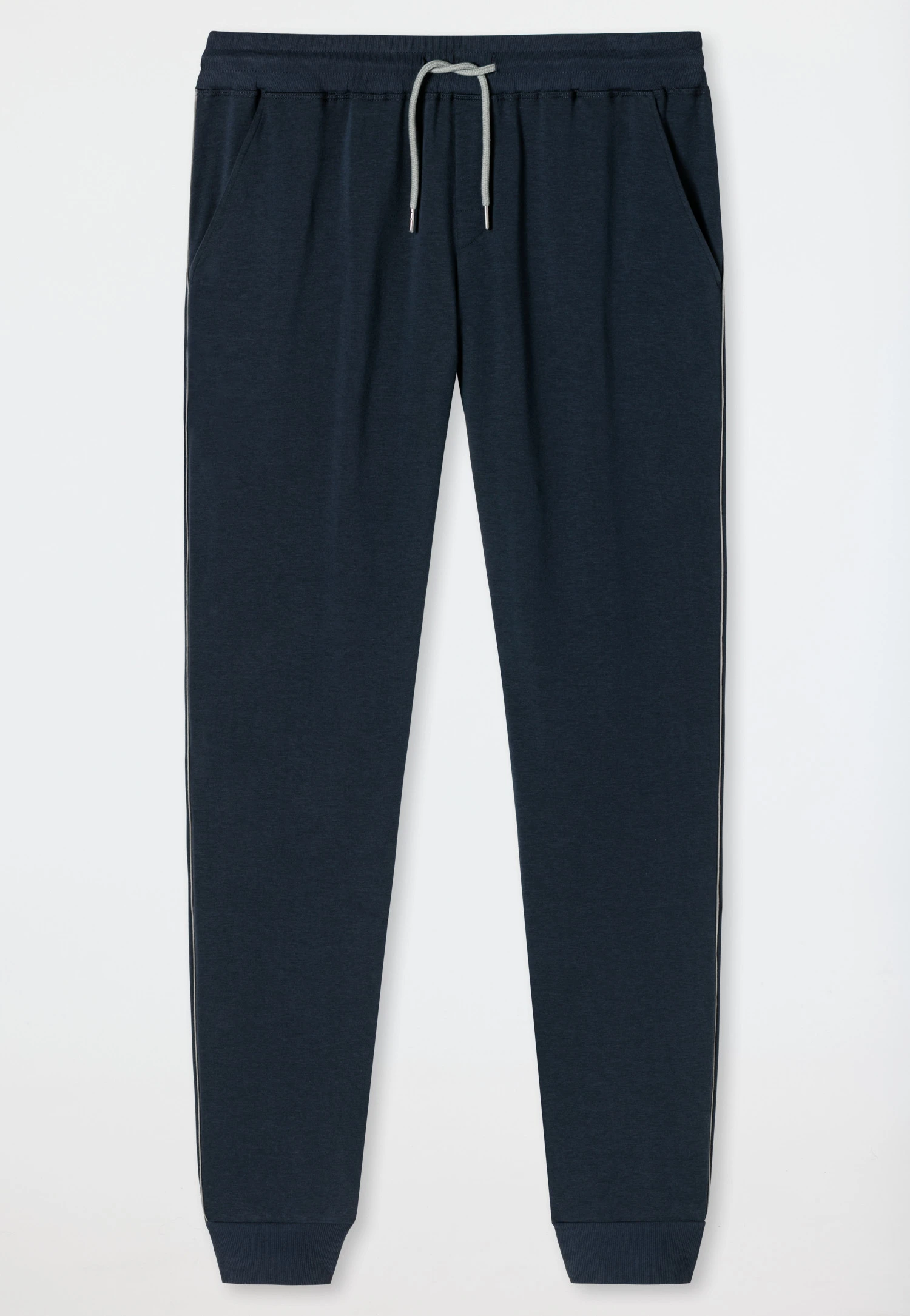 Schiesser Pants Long Sweatwear Organic Cotton Tencel Cuffs Stripes Dark Blue - Mix & Relax 4 Schiesser Pants Long Sweatwear Organic Cotton Tencel Cuffs Stripes Dark Blue - Mix & Relax - Image 4