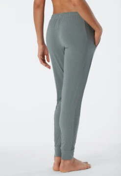 Schiesser Pants Long Viscose Cuffs Jade - Mix+Relax -Uni Style Shop hose lang viskose buendchen jade mix relax 175046 713 back