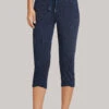 Schiesser Jersey Pants 3/4 Length Tulip Hem Midnight Blue Printed - Mix & Relax