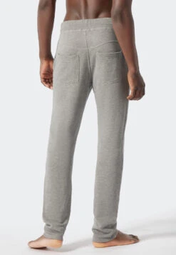 Schiesser Joggers Long Heather Gray - Revival Vincent 9 Schiesser Joggers Long Heather Gray - Revival Vincent -Uni Style Shop jogginghose lang grau meliert revival vincent 178257 202 back