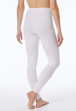 Schiesser White Leggings - Luxury -Uni Style Shop leggings weiss luxury 200003 100 back