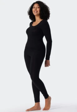 Schiesser Black Leggings - Personal Fit 8 Schiesser Black Leggings - Personal Fit -Uni Style Shop leggingsschwarzpersonalfit 155415 000 front