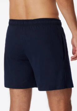 Schiesser Long Jersey Boxers Dark Blue - Mix & Relax Cotton
