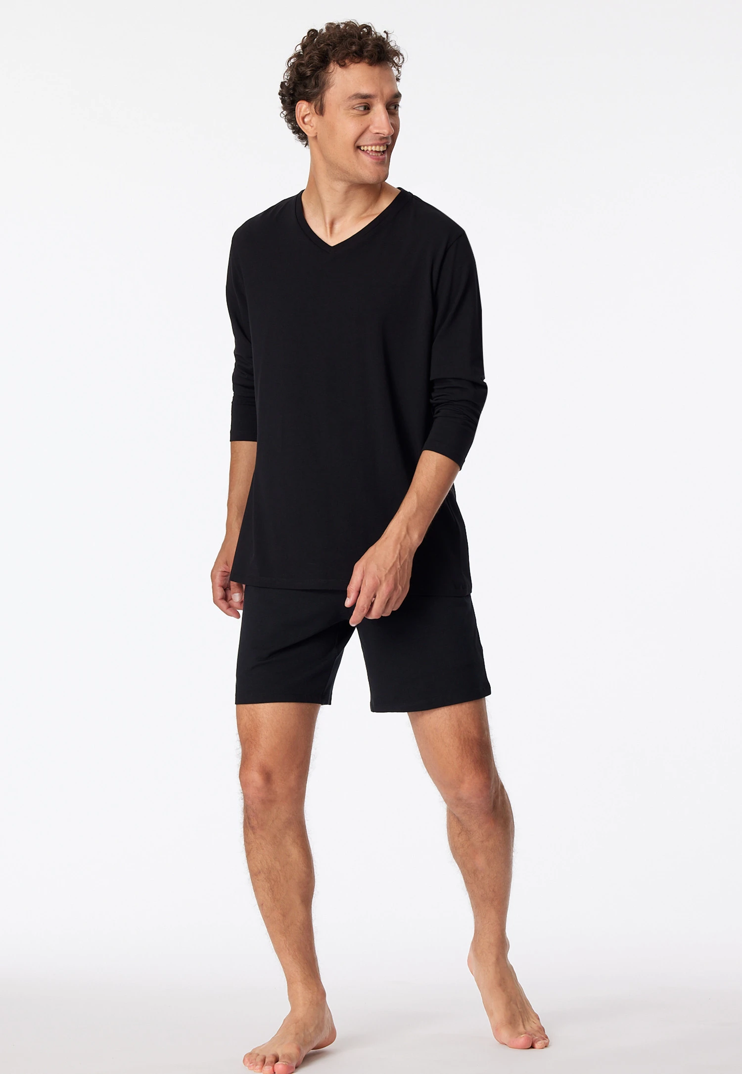 Schiesser Long Boxers Jersey Black - Mix & Relax 4 Schiesser Long Boxers Jersey Black - Mix & Relax - Image 4