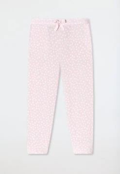 Schiesser Lounge Pants 3/4-length Modal Cuffs Polka Dots Powder Pink - Mix+Relax -Uni Style Shop loungehose 3 4 lang modal buendchen punkte powder pink mix relax 179264 534 detail1