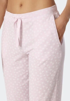 Schiesser Lounge Pants 3/4-length Modal Cuffs Polka Dots Powder Pink - Mix+Relax