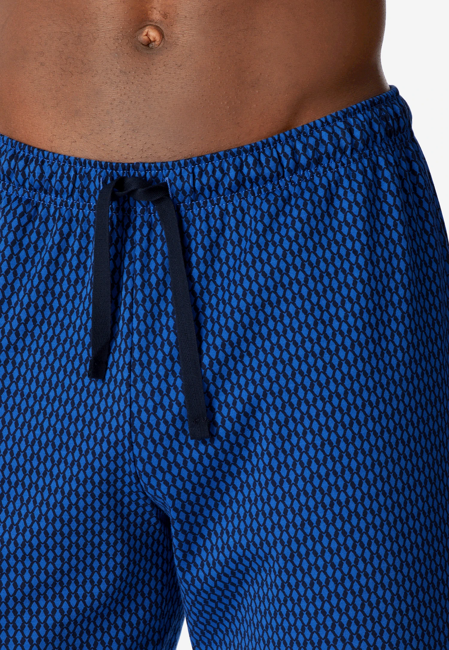 Schiesser Long Lounge Pants Fine Interlock Organic Cotton Patterned Aqua - Mix & Relax 2 Schiesser Long Lounge Pants Fine Interlock Organic Cotton Patterned Aqua - Mix & Relax - Image 2