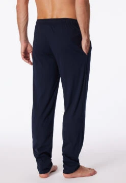 Schiesser Long Jersey Lounge Pants Dark Blue - Mix & Relax Cotton
