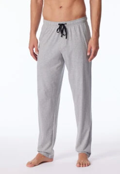 Schiesser Lounge Pants Long Jersey Heather Gray - Mix & Relax -Uni Style Shop loungehose lang jersey grau meliert mix relax 163840 202 detail2