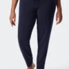 Schiesser Lounge Pants Long Modal Cuffs Blue - Mix + Relax