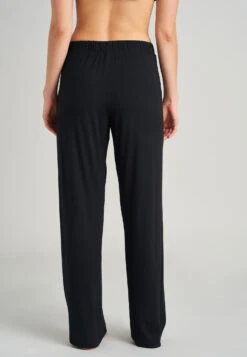 Schiesser Lounge Pants Long Modal Marlene Cut Black - Mix + Relax -Uni Style Shop loungehose lang modal marlene schnitt schwarz mix relax 175482 000 detail4