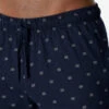 Schiesser Long Lounge Pants Organic Cotton Dark Blue Patterned - Mix & Relax