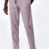 Schiesser Lounge Pants Long Organic Cotton Checked Red - Mix & Relax