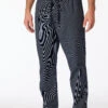 Schiesser Lounge Pants Long Woven Fabric Dark Blue-white Striped - Mix & Relax