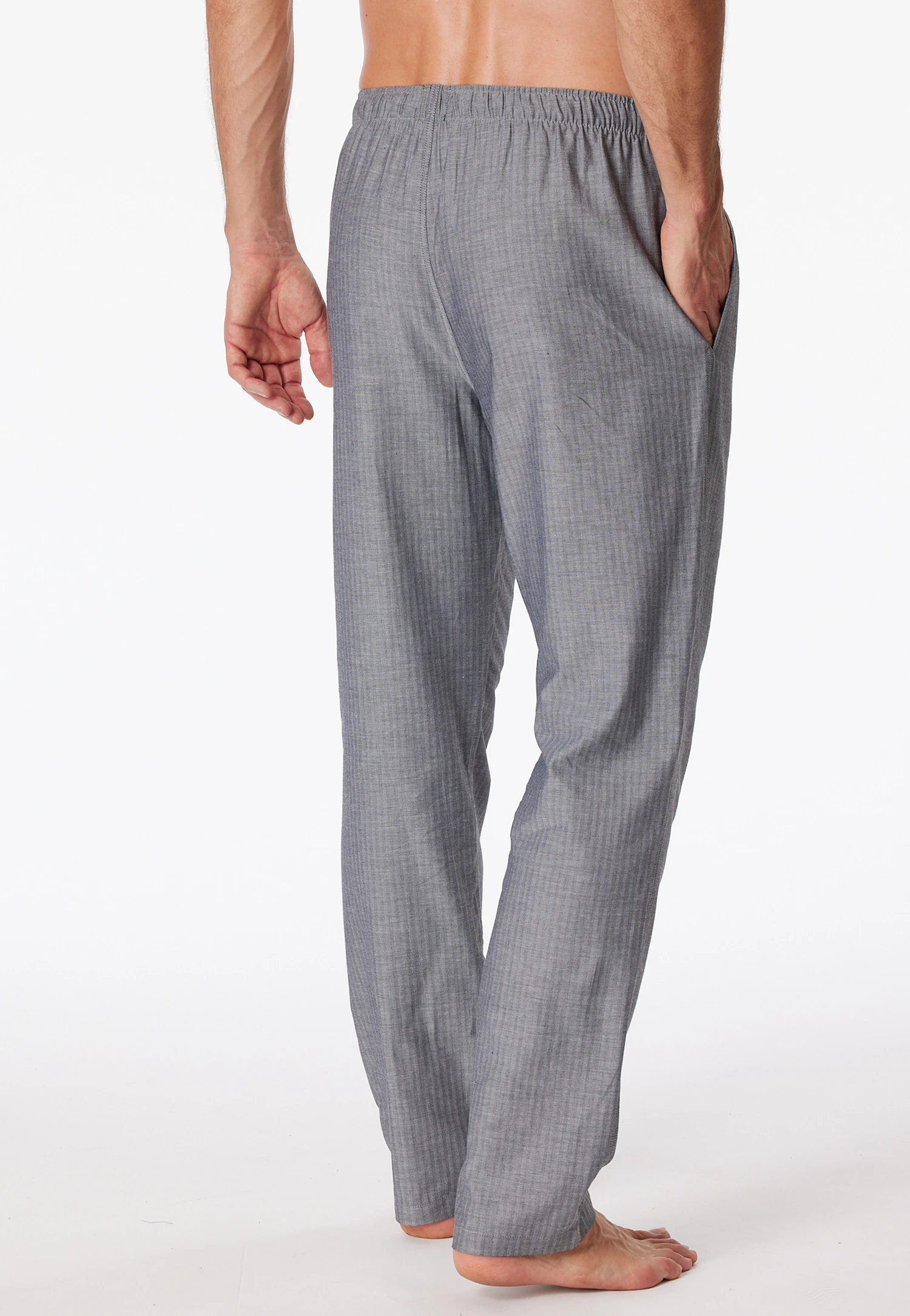 Schiesser Lounge Pants Long Woven Fabric Herringbone Black Pattern - Mix & Relax 5 Schiesser Lounge Pants Long Woven Fabric Herringbone Black Pattern - Mix & Relax - Image 5