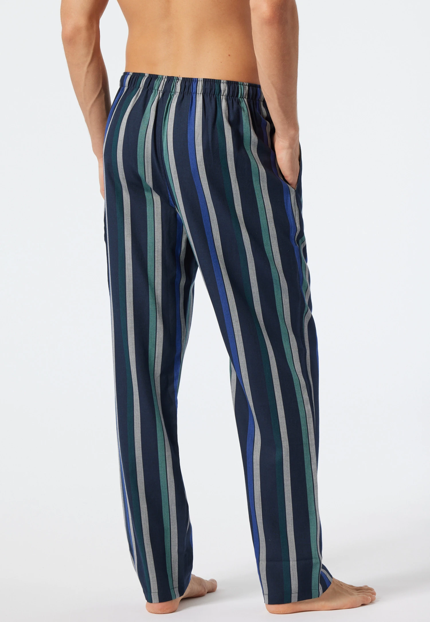 Schiesser Lounge Pants Long Woven Fabric Stripes Royal - Mix & Relax 5 Schiesser Lounge Pants Long Woven Fabric Stripes Royal - Mix & Relax - Image 5