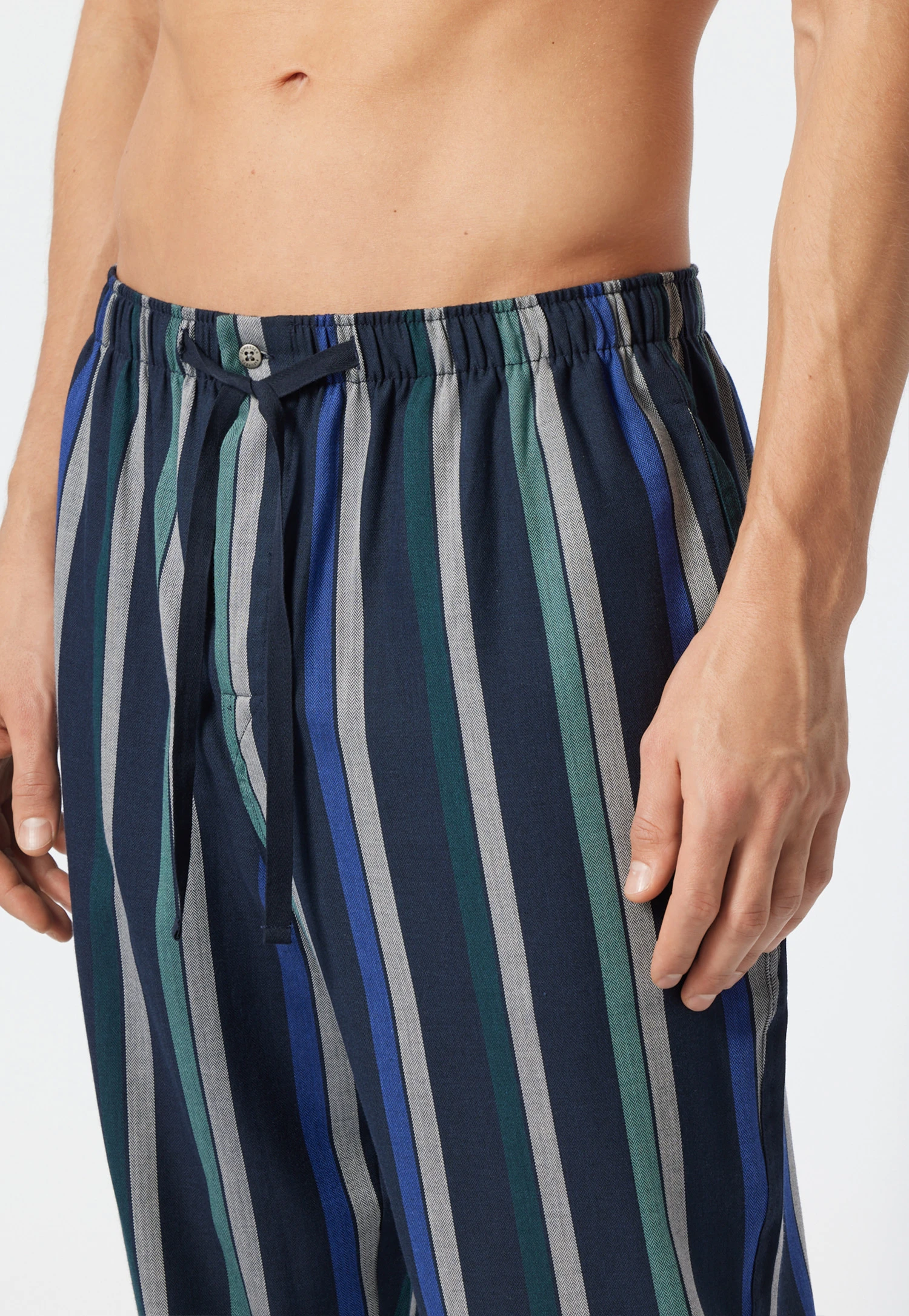 Schiesser Lounge Pants Long Woven Fabric Stripes Royal - Mix & Relax 4 Schiesser Lounge Pants Long Woven Fabric Stripes Royal - Mix & Relax - Image 4