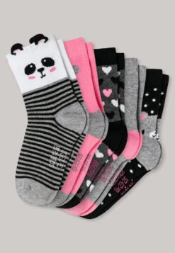 Schiesser Girls Socks 5-pack Hearts Multicolored - Panda