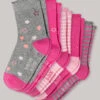 Schiesser Girls' Socks 5-pack Hearts Multicolored - Stern