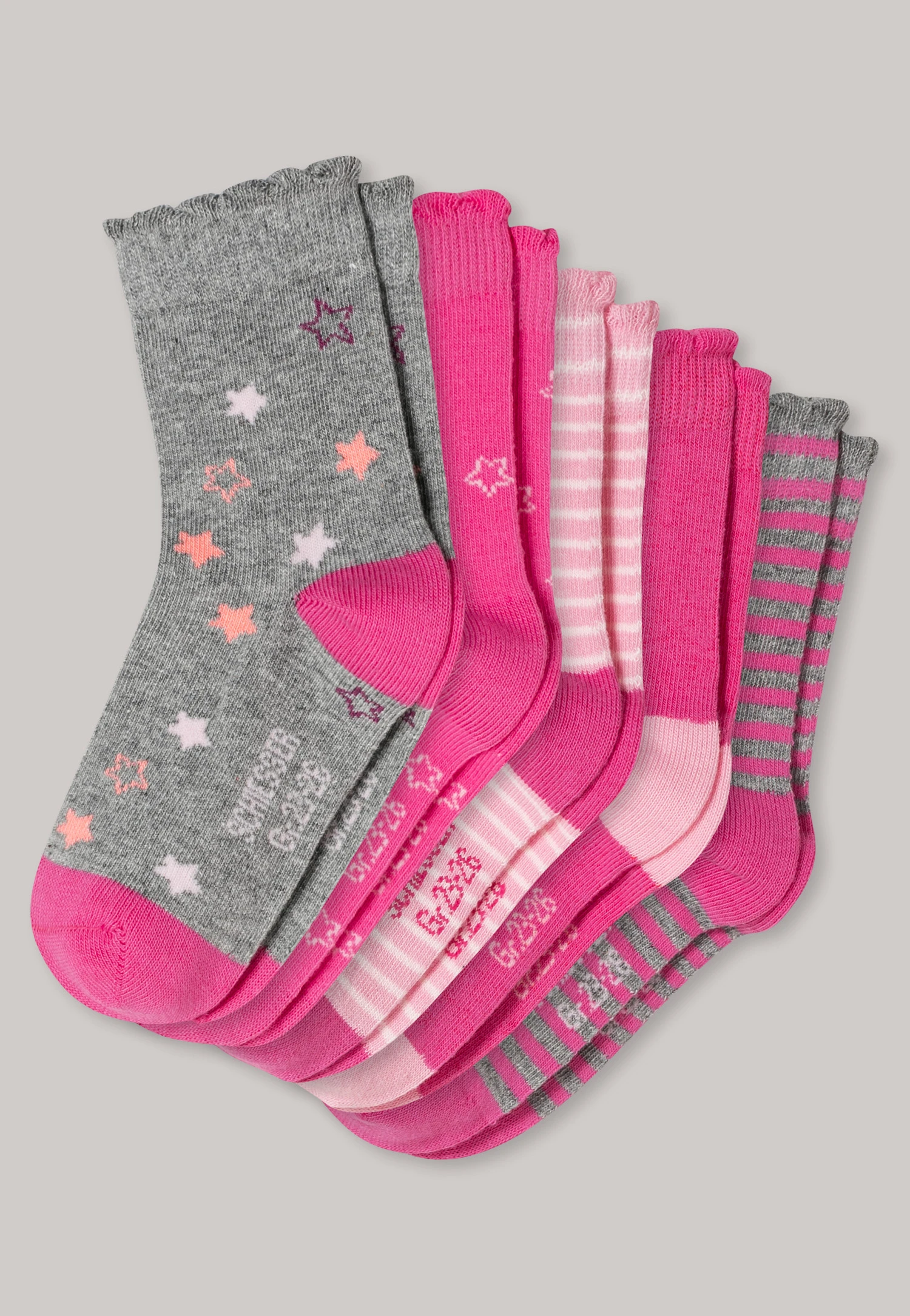 Schiesser Girls' Socks 5-pack Hearts Multicolored - Stern 1 Schiesser Girls' Socks 5-pack Hearts Multicolored - Stern