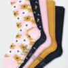 Schiesser Girls' Socks 5-pack Multicolored - Flowers