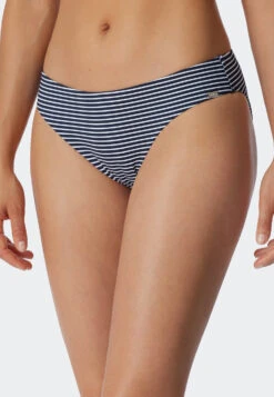Schiesser Mini Bikini Bottoms Stripes Dark Blue - Mix & Match Reflections -Uni Style Shop mini bikinislip streifen dunkelblau mix match reflections 179202 803 detail2