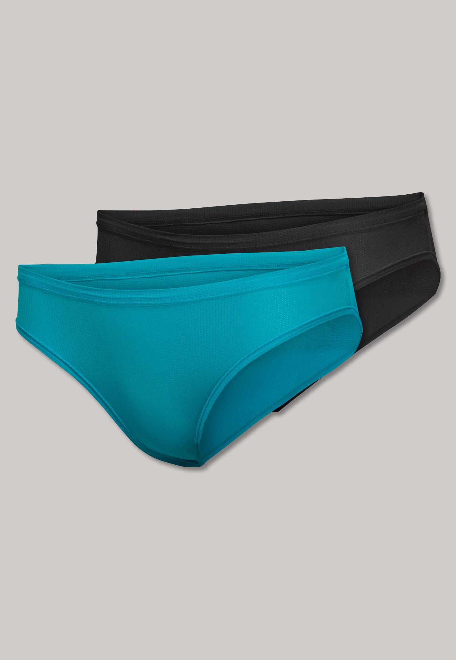 Schiesser Mini-panties 2-pack Ultra-lightweight Turquoise/black - Active Mesh Light 3 Schiesser Mini-panties 2-pack Ultra-lightweight Turquoise/black - Active Mesh Light - Image 3