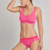 Schiesser Bikini Ultra-lightweight Seamless Waistband Heather Pink - Active Mesh Light