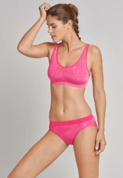 Schiesser Bikini Ultra-lightweight Seamless Waistband Heather Pink - Active Mesh Light