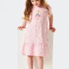 Schiesser Sleep Shirt Short-sleeved Organic Cotton Flounce Flowers Ballerina Pink - Princess Lillifee