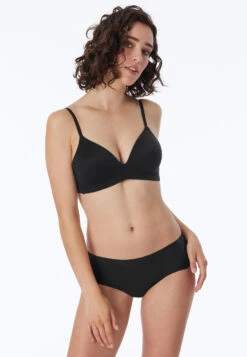 Schiesser Panties Seamless Black - Invisible Cotton -Uni Style Shop panty nahtlos schwarz invisible cotton 161925 000 front