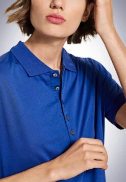 Schiesser Polo Shirt Short-sleeved Indigo - Revival Carla -Uni Style Shop poloshirt kurzarm indigo revival carla 174243 824 detail3