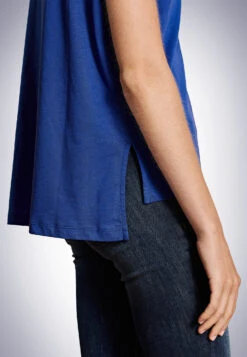 Schiesser Polo Shirt Short-sleeved Indigo - Revival Carla -Uni Style Shop poloshirt kurzarm indigo revival carla 174243 824 detail4