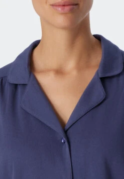 Schiesser Pajamas Long Interlock Lapel Collar Button Placket Multicolored - Comfort Fit 7 Schiesser Pajamas Long Interlock Lapel Collar Button Placket Multicolored - Comfort Fit -Uni Style Shop pyjama lang interlock reverskragen knopfleiste multicolor comfort fit 179250 904 detail3