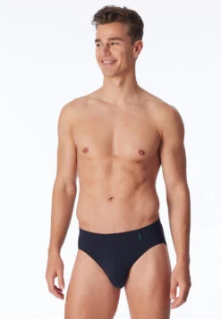 Schiesser Blue-black Rio Briefs - "Long Life Soft" -Uni Style Shop rio slip blauschwarz long life soft 1 155631 001 front