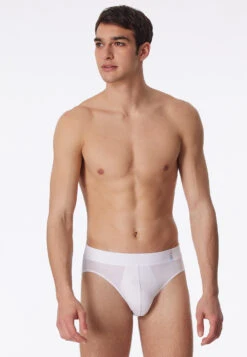Schiesser Rio Briefs White - "Long Life Soft" -Uni Style Shop rio slip weiss long life soft 155631 100 front