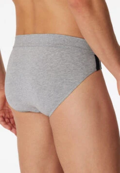 Schiesser Rio Briefs 3-pack Organic Cotton Stripes Heather Gray - 95/5 -Uni Style Shop rio slips 3er pack organic cotton streifen grau meliert 95 5 173815 202 back