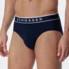 Schiesser Rio Bikini Briefs 3-pack Organic Cotton Woven Elastic Waistband Dark Blue - 95/5