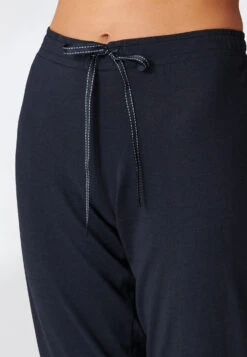 Schiesser Pajamas 3/4 Length Stripes Midnight Blue - Original Classics -Uni Style Shop schlafanzug 3 4 lang ringel nachtblau original classics 161067 804 detail3