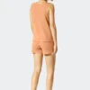 Schiesser Pajamas Short Double Rib Peach - Modern Rib - Natural Dye