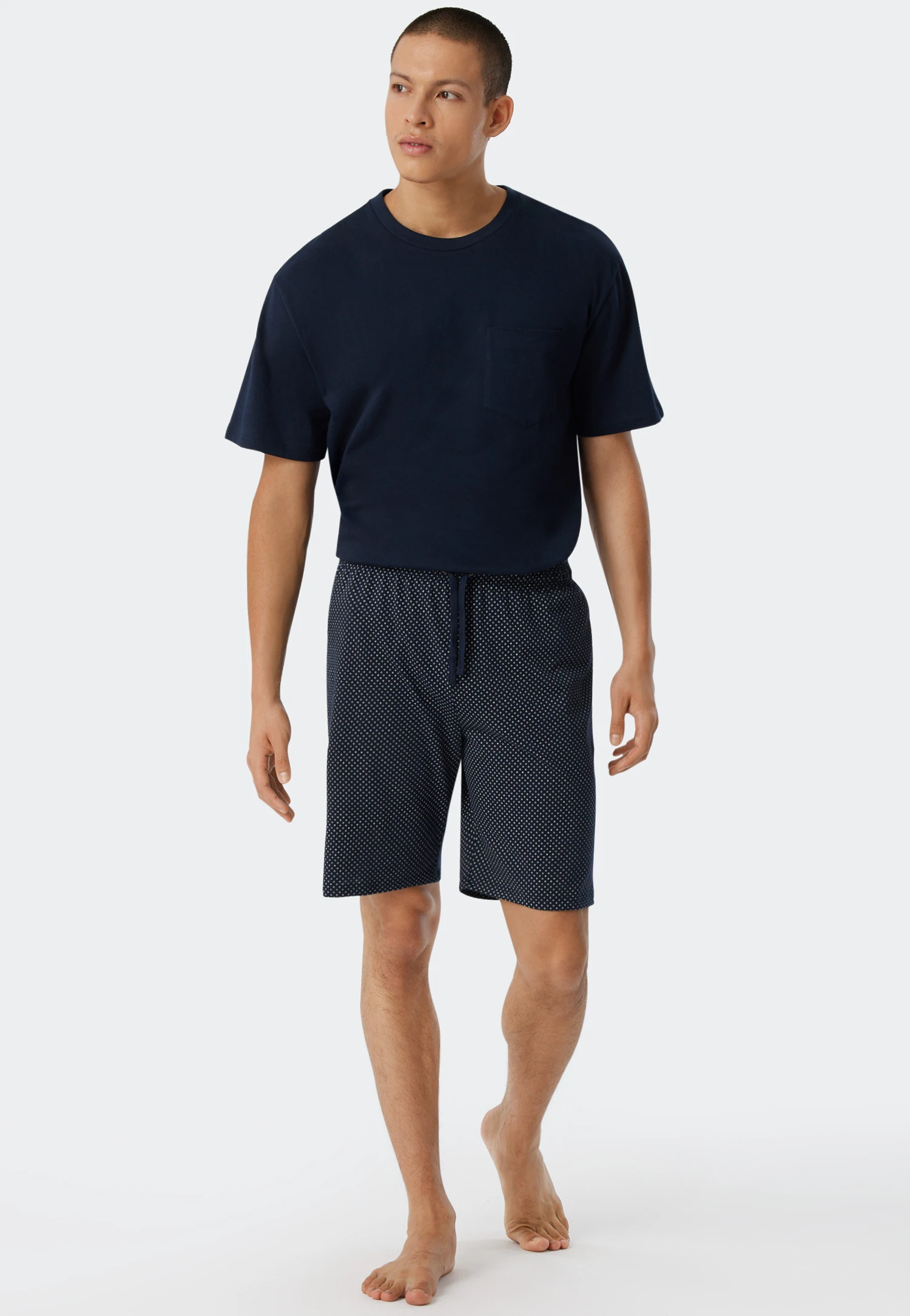 Schiesser Pajamas Short Jersey Blue - Ebony 4 Schiesser Pajamas Short Jersey Blue - Ebony - Image 4