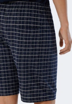 Schiesser Pajamas Short Jersey V-neck Blue - Ebony -Uni Style Shop schlafanzug kurz jersey v ausschnitt blau ebony 159636 800 detail3