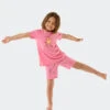 Schiesser Pajamas Short Organic Cotton Farm Chick Pink - Girls World
