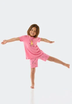 Schiesser Pajamas Short Organic Cotton Farm Chick Pink - Girls World