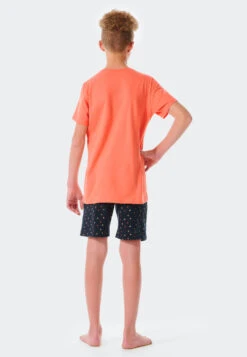 Schiesser Short Pajamas Organic Cotton Papaya - Summer Camp
