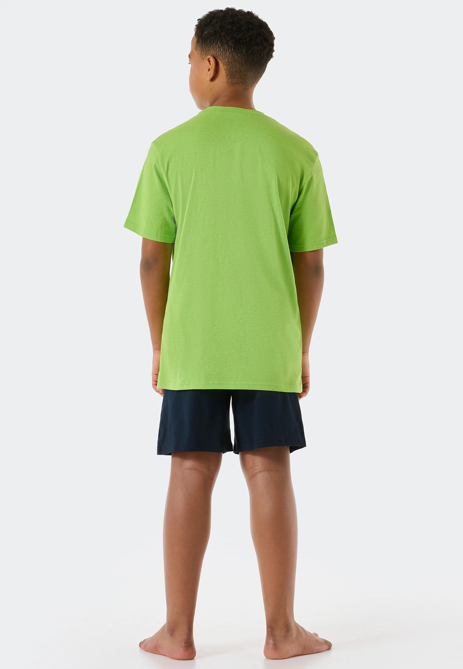Schiesser Pajamas Short Organic Cotton Surfer Lime - Ocean Flow 3 Schiesser Pajamas Short Organic Cotton Surfer Lime - Ocean Flow - Image 3