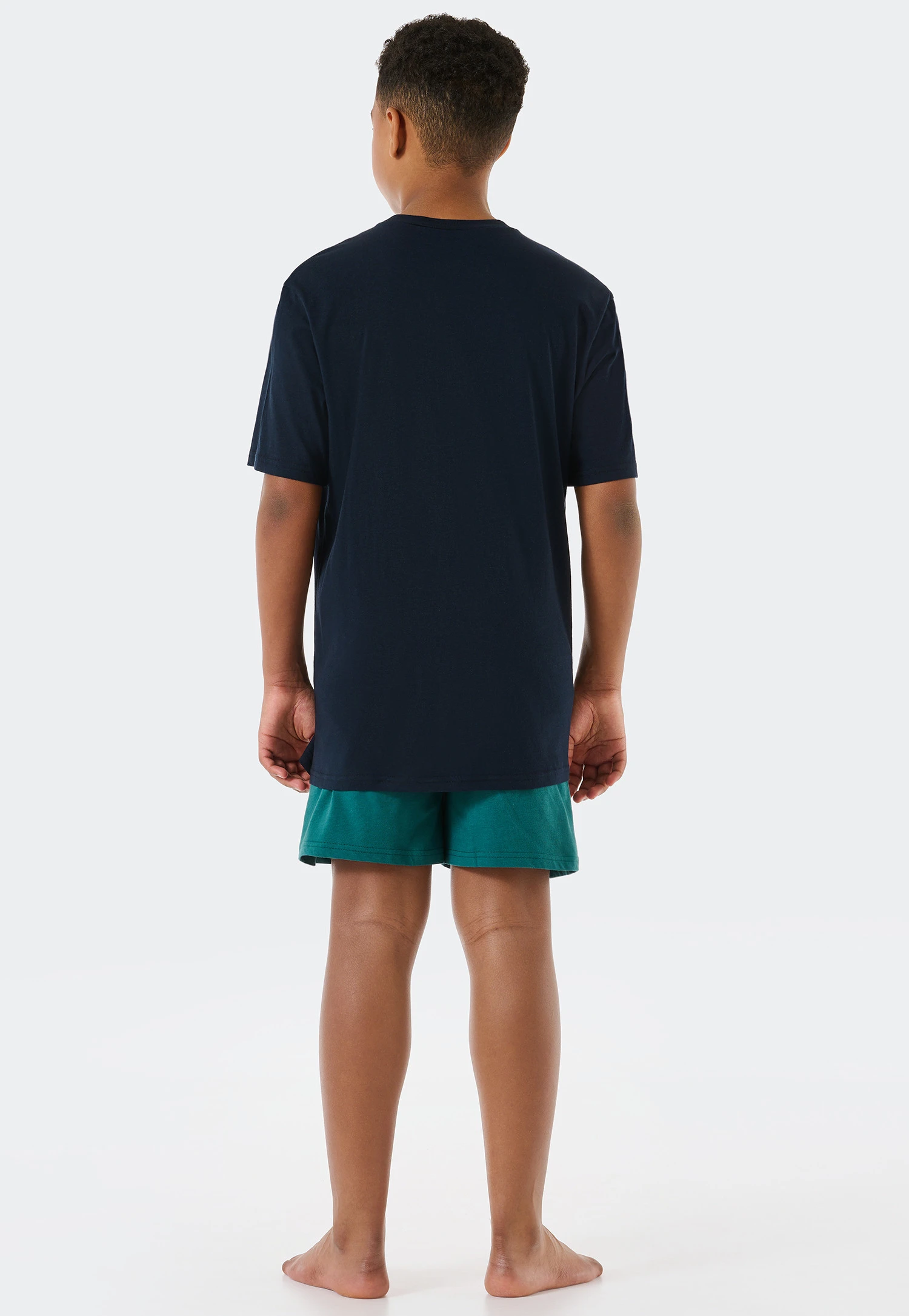 Schiesser Pajamas Short Organic Cotton Surfside Dark Blue - Ocean Flow 1 Schiesser Pajamas Short Organic Cotton Surfside Dark Blue - Ocean Flow